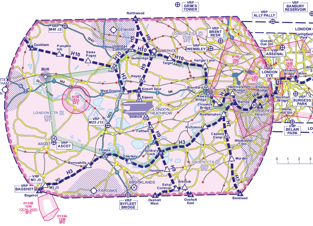 NATS helicopter crossings chart