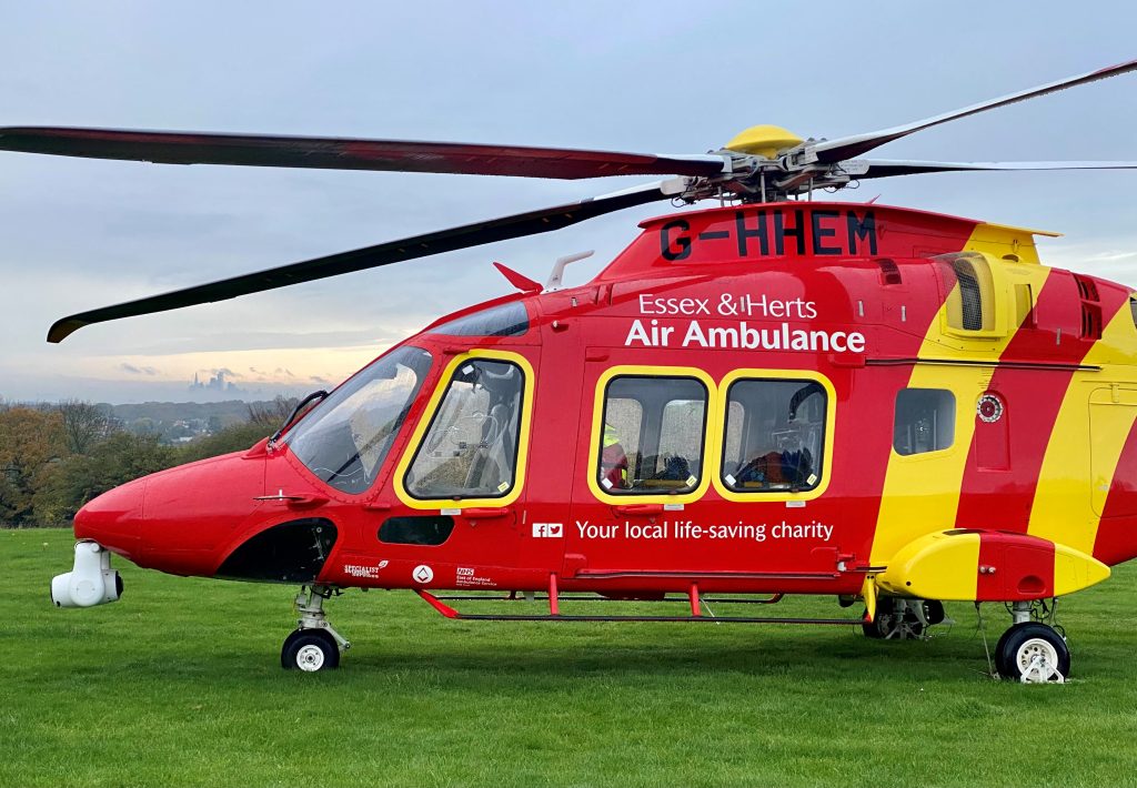Essex and Herts AW169 air ambulance helicopter
