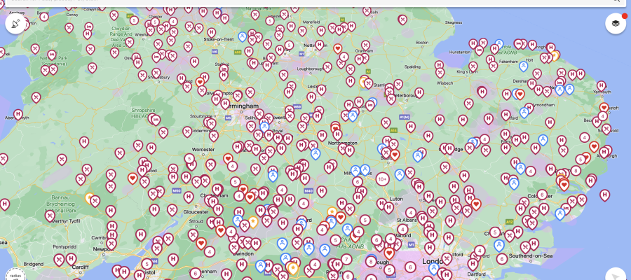 Large map view of Helipaddy in MacOS