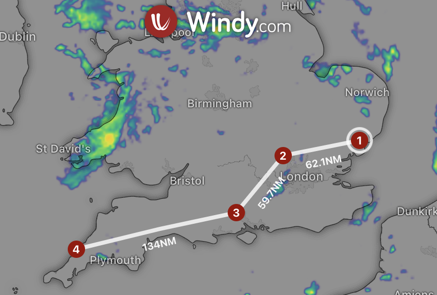 Helipaddy and Windy route profiles