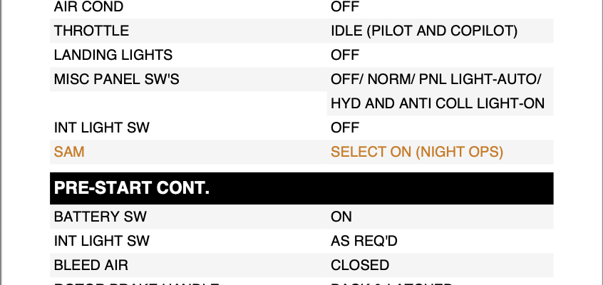 Helipaddy Bell 505 JetRanger X pre-start checklist for pilots. Ensure safe and efficient helicopter operation.