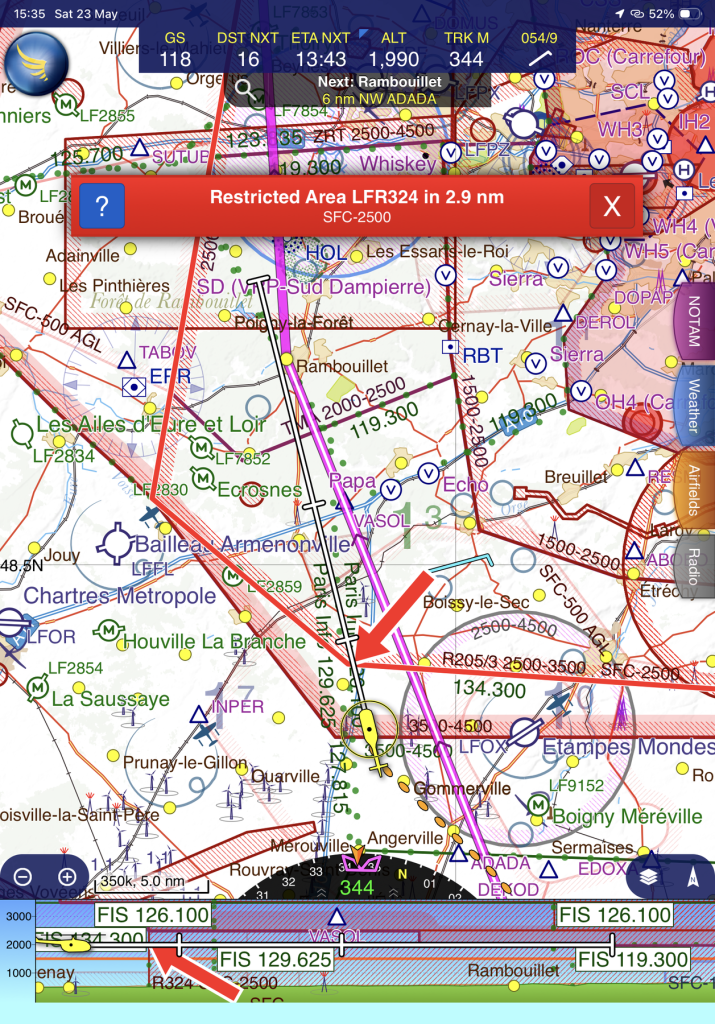 Transit Paris restricted area