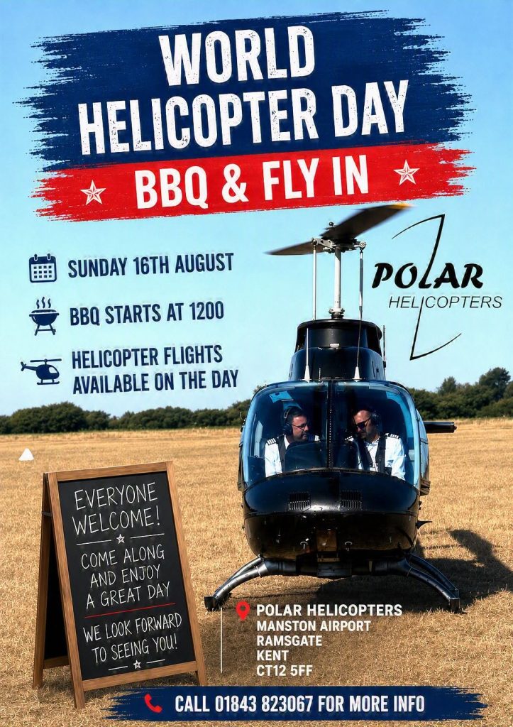World Helicopter Day BBQ and Fly In at Polar Helicopters, Manston, 16 August 2026
