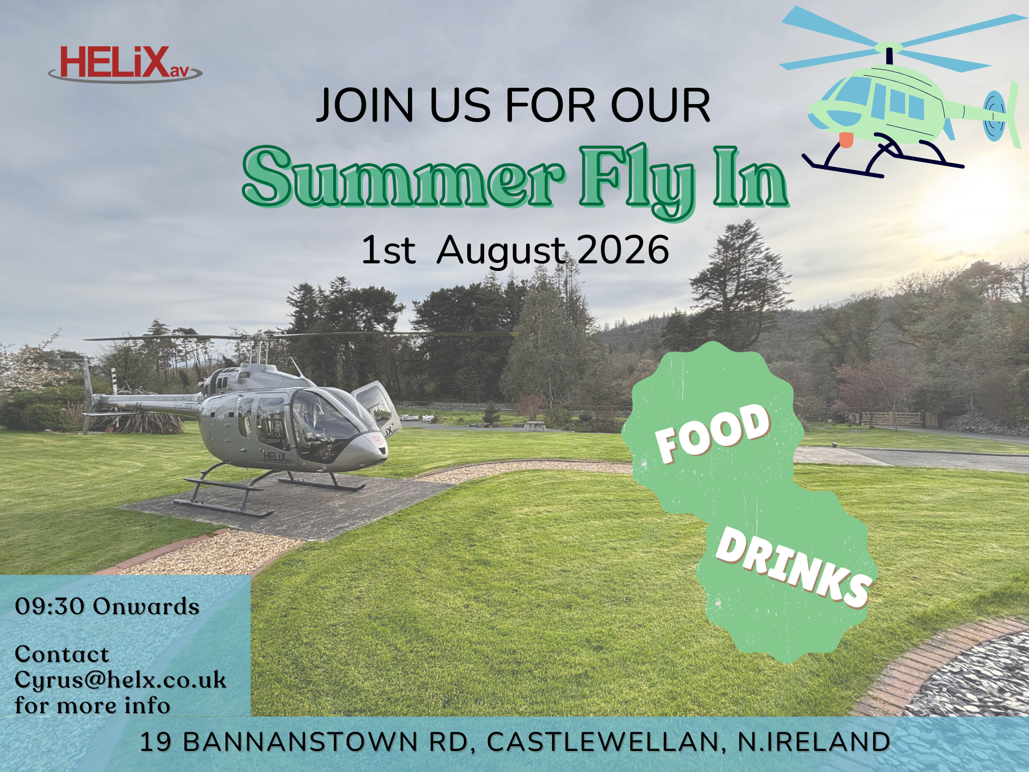 Helix AV Summer Fly-In at Castlewellan, Northern Ireland, 1 August 2026