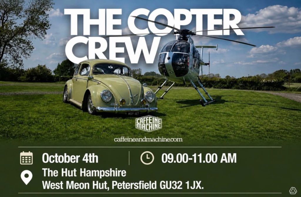 The Copter Crew at Caffeine & Machine: The Hut poster for 4 October 2026