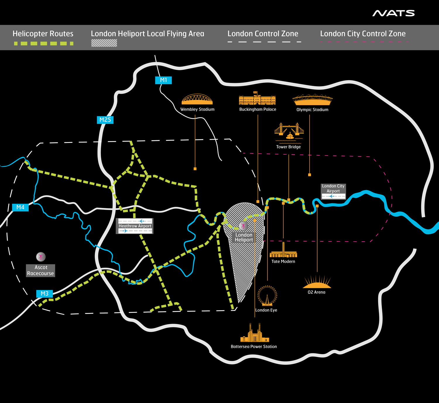 Helicopter Routes London Helicopter Crossings - Helipaddy
